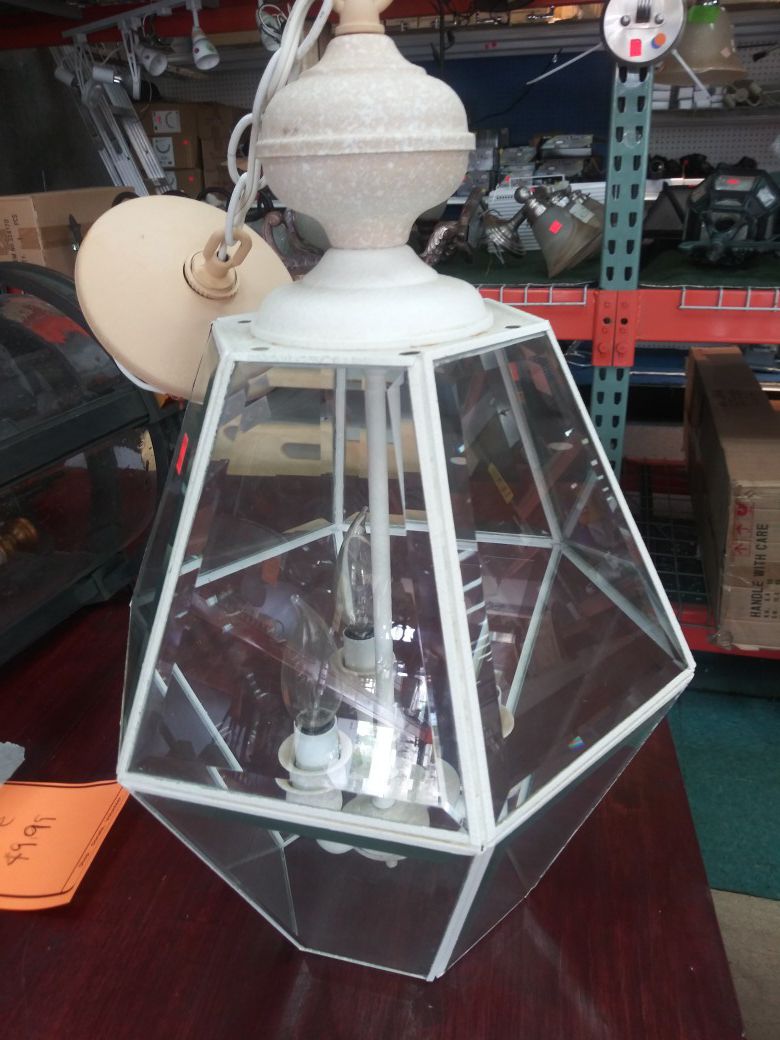 Metal Lantern Chrome Design with Flameless Candle