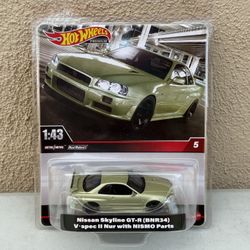 Hot Wheels Premium 1:43 Nissan Skyline R34 V-Spec III 