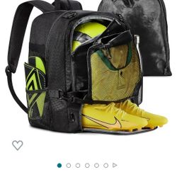(New, unopened) Soccer bag - 33-Liter Soccer Backpack w/Detachable Mesh for Dirty Jersey - Soccer Backpack for Boys, Girls - Soccer Bags Ball for Kids