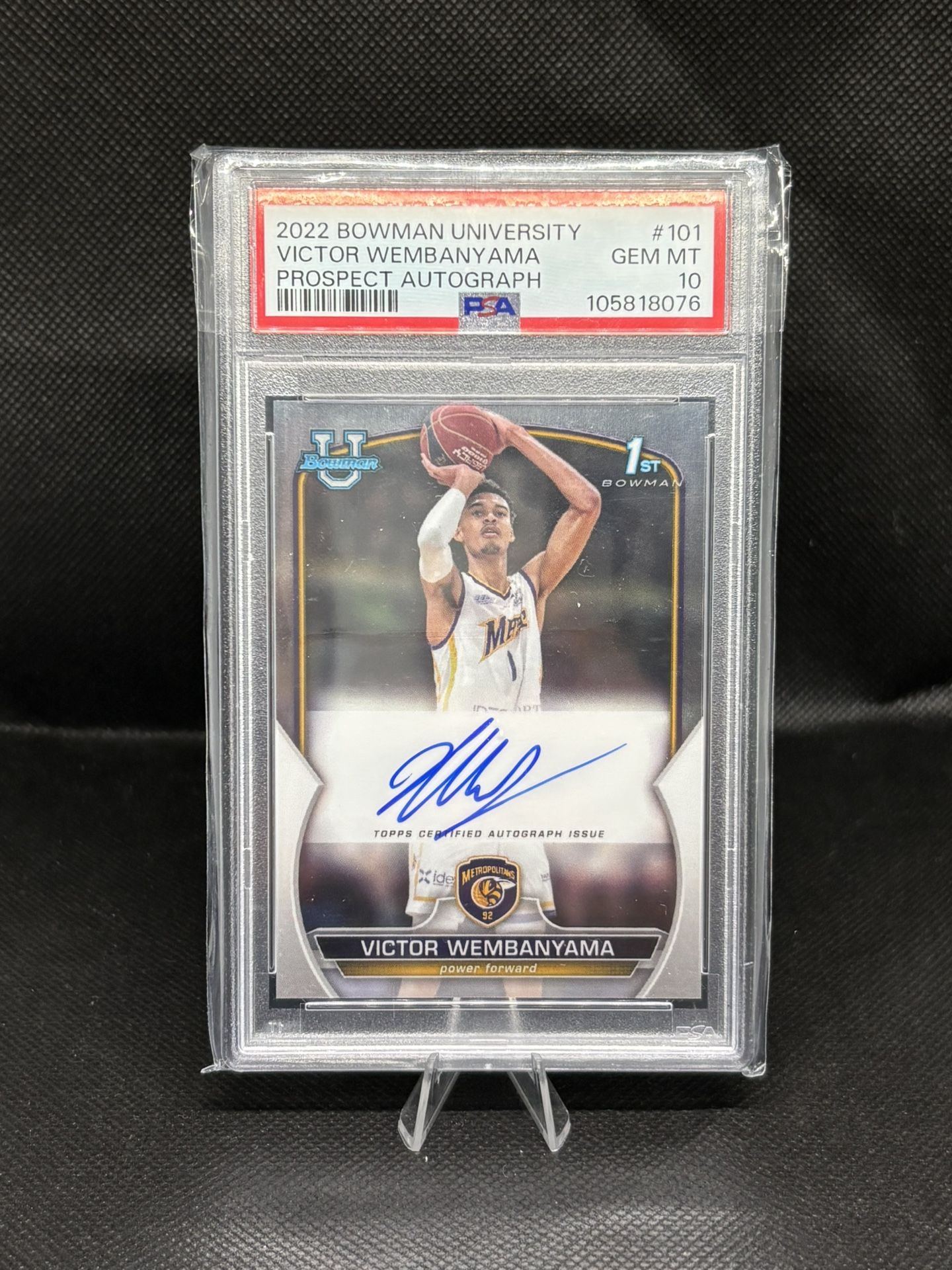 Victor Wembanyama 1st Bowman Chrome Auto PSA 10