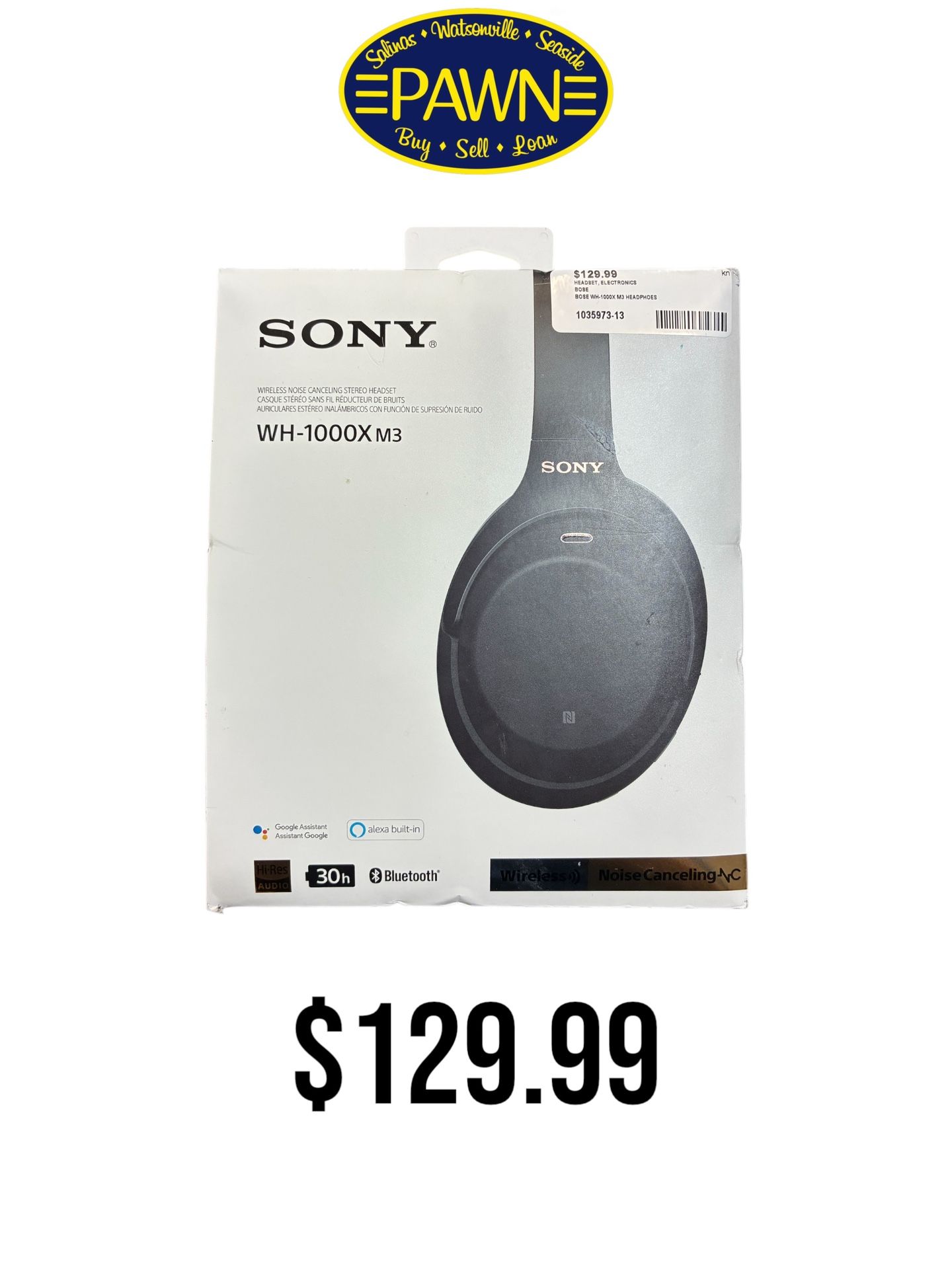 Sony WH-1000XM3 Wireless Bluetooth Headphones