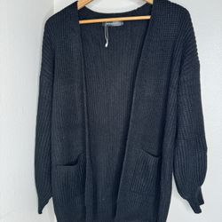 Black Cardigan Sweater Womens Size Small Merokeety 
