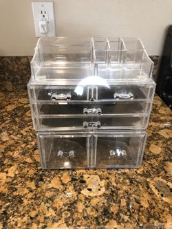 Acrylic organizer makeup organizer