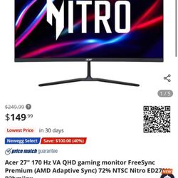 27” Acer Monitor 