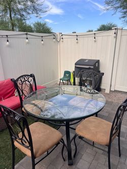 Glass top table