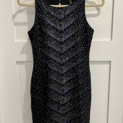 Black Sequin Cocktail Dress 