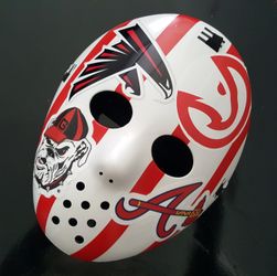 👉ATL HOME TEAM/REP"N-CUSTOM MASK MEMORABILIA 4 UR MANCAVE-AUTO-OFFICE-PEP RALLYS-VIDEOGAMING-TAILGAITING-GIFT/ANNIVERSARIES CAR CLUBS & BIKE CLUB