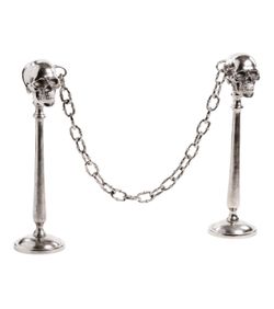 CHRISTIAN SIRIANO NY METAL SKULL CHAIN STANCHION SET VIRAL NEW! HALLOWEEN PARTY
