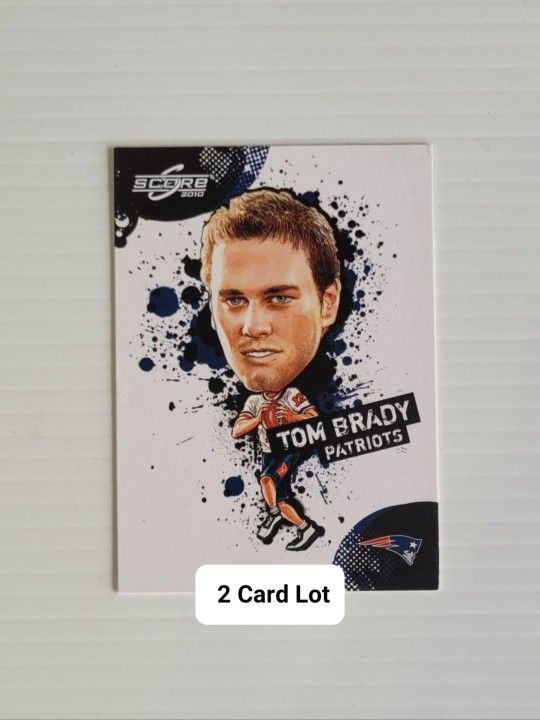 🏈 2 Card Lot - QB Tom Brady Cards 