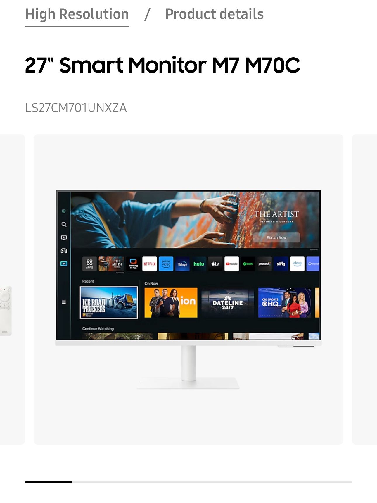 Samsung M7 Smart Monitor With 4k Uhd Resolution