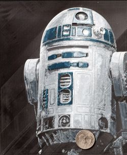STAR WARS - R2-D2 - Blue Highlights - 3D Printed Lithograph