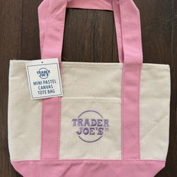 Trader Joe’s Mini Tote Bag Pink 