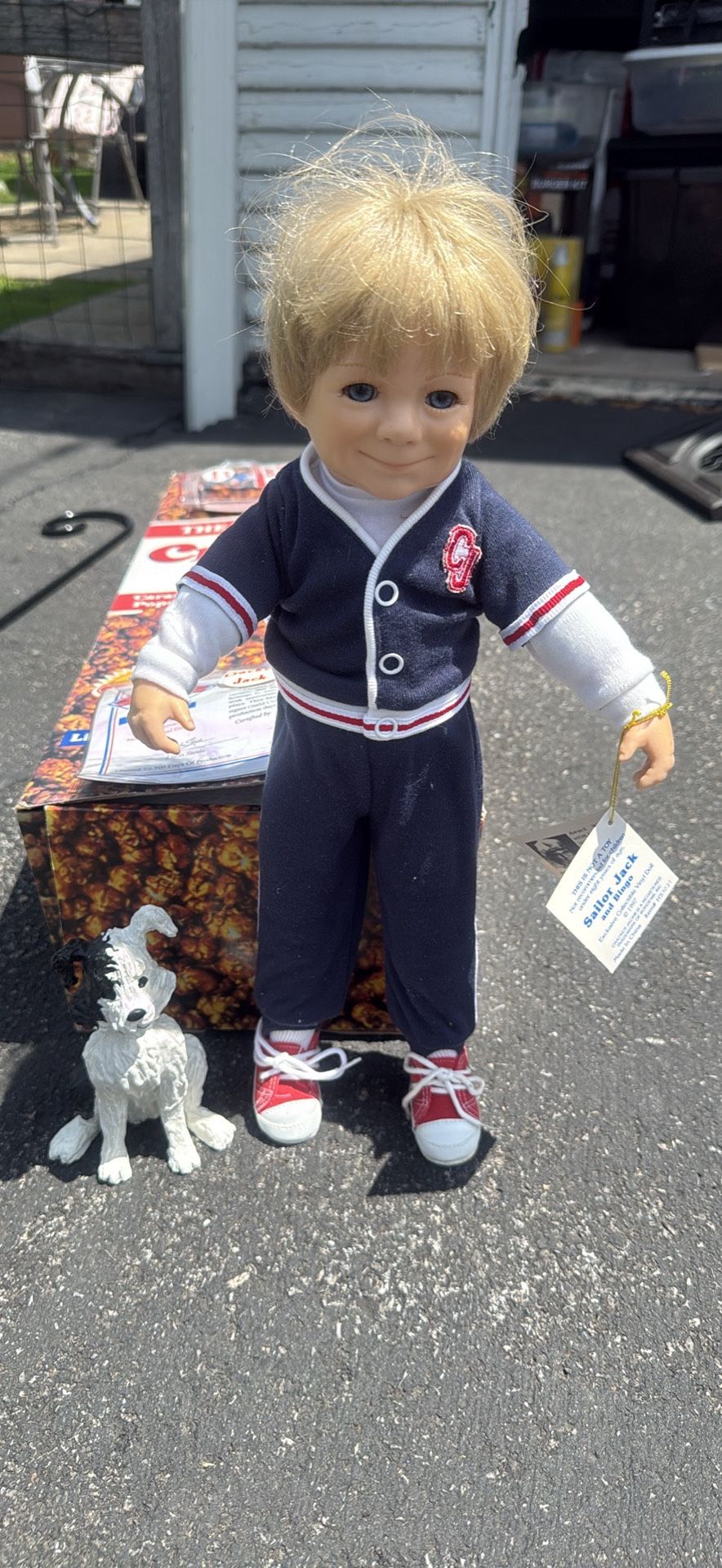 Cracker Jack Doll With Dog