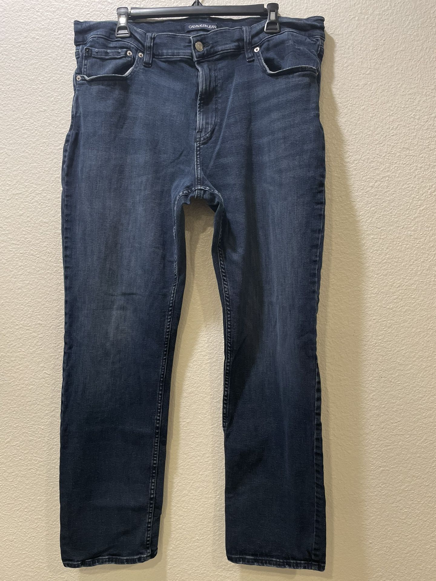 Calvin Klein Jeans Blue 99% Cotton 1% Elastane Zipper Size 38X32*