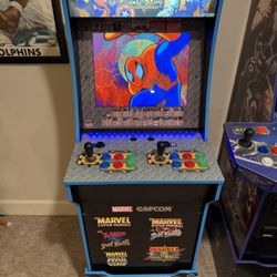 Arcade 1up Marvel Vs Capcom Cabinet and Stool