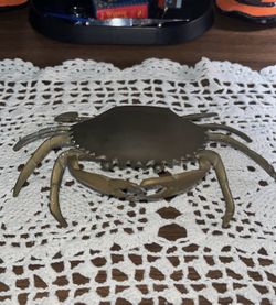 Brass Crab ash tray 2 pc 125 obo