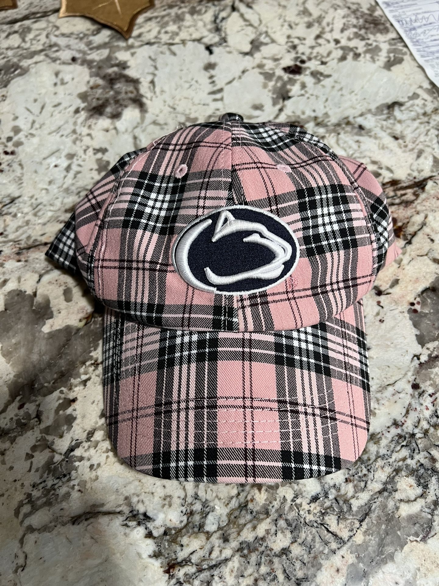 Womens Penn State Nittany Lions hat Flannel baseball cap pink adjustable strap