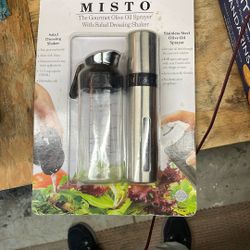 Misto Oil Sprayer & Salad Dressing Shaker-Silver