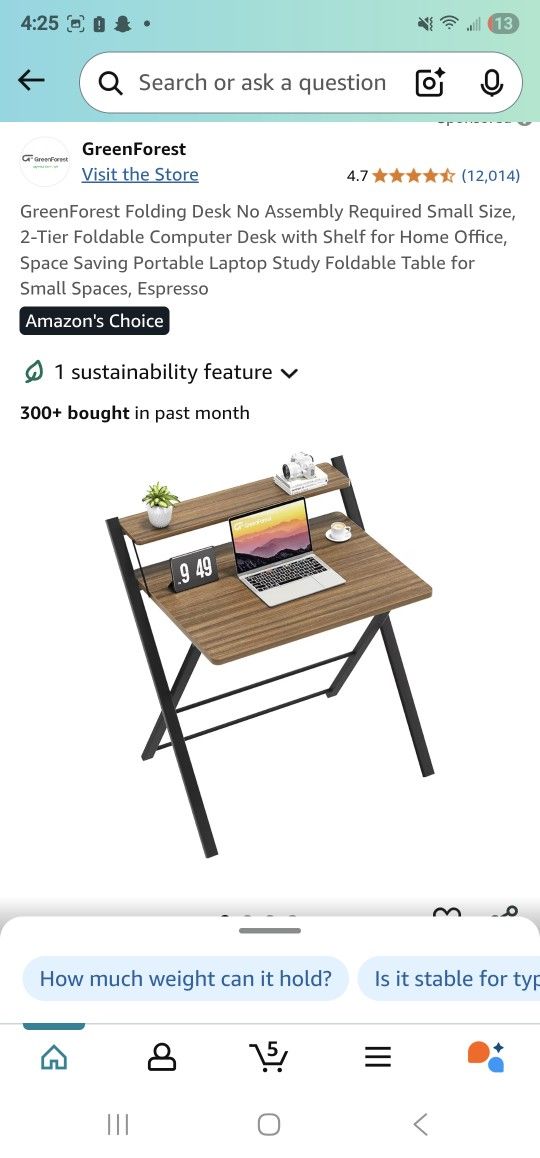 Green Forest Computer Desk - MEGAN-18K-LS