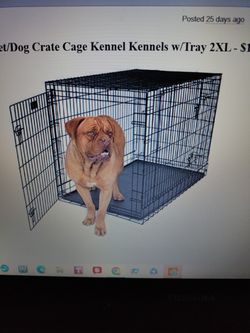 New Pet / Dog Crate, Cage, Kennel With Trey 2XL