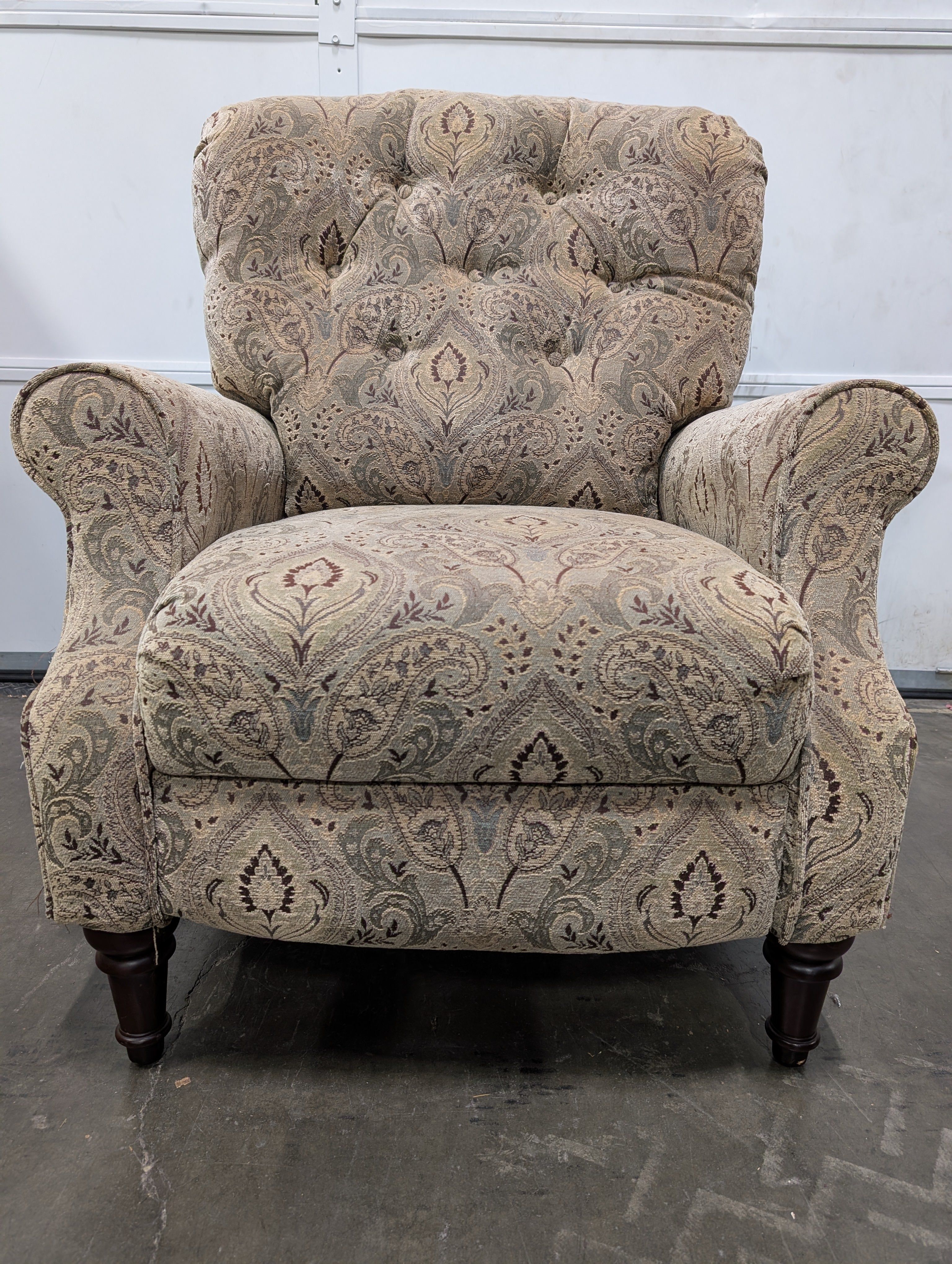 Comfortable Upholstered Paisley Recliner Chair