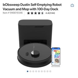 bObsweep Dustin Self-Emptying Robot Vacuum and Mop