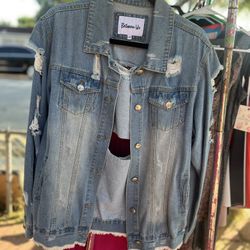 Ripped Denim Jacket 