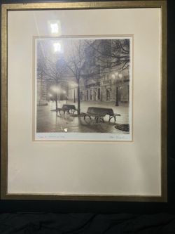 Alan Blaustein "Plaza de Porlier, Oviedo" Framed Fine Art Print