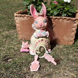 Joyful The Keypers Bunny with Bowtie Finder, Hairbrush & Key, Vintage Tonka Toys