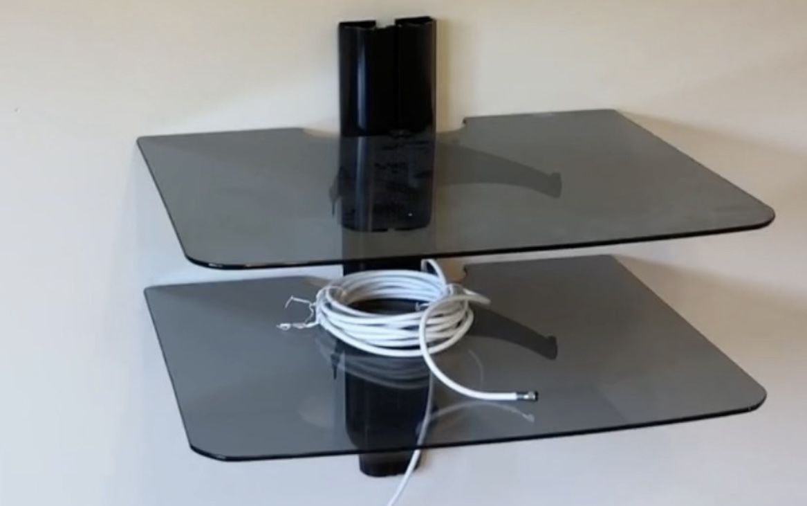 On-Wall Shelving Single-column AV component system with two shelves
