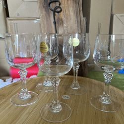 5 Copas Para Vino Tinto De Cristal Princes House Nuevas Sin Caja