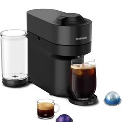 Nespresso Vertuo Pop+ Coffee and Espresso Maker by De'Longhi, Liquorice Black: Nespresso Machine with 12 Pods, Auto Shut-Off