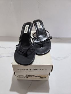 Black Sandal Heels-Steve Madden