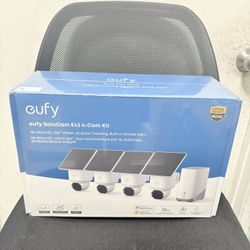 Eufy Security SoloCam E42 4-Cam Kit 4K Ultra HD  AI Auto Tracking ( Brand New )