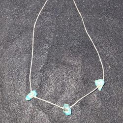 Silver And Turquoise Necklace 