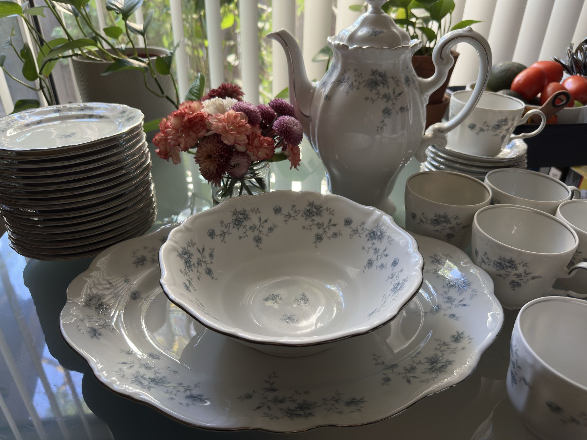 Blue Tea Set by Johann Haviland,All Products : American Fashion Style Bags On Sale