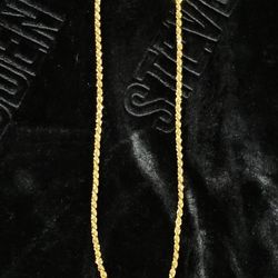 4mm 24" Gold Vermil Rope Chain