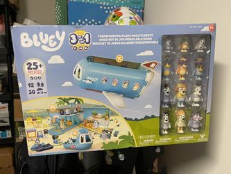 Bluey Adventures 3 in 1 Transforming Plane Mega Playset 42 Play Pieces Brand New
