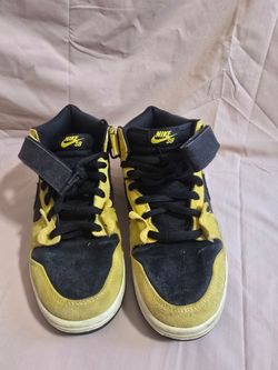 Nike SB Dunk Mid Pro - Black & Yellow size 10.5