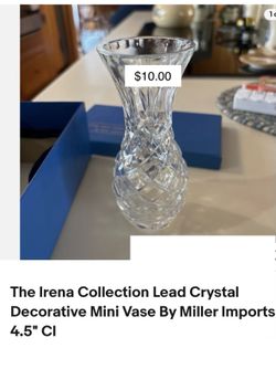 Irena Collection Lead Crystal Mini Vase