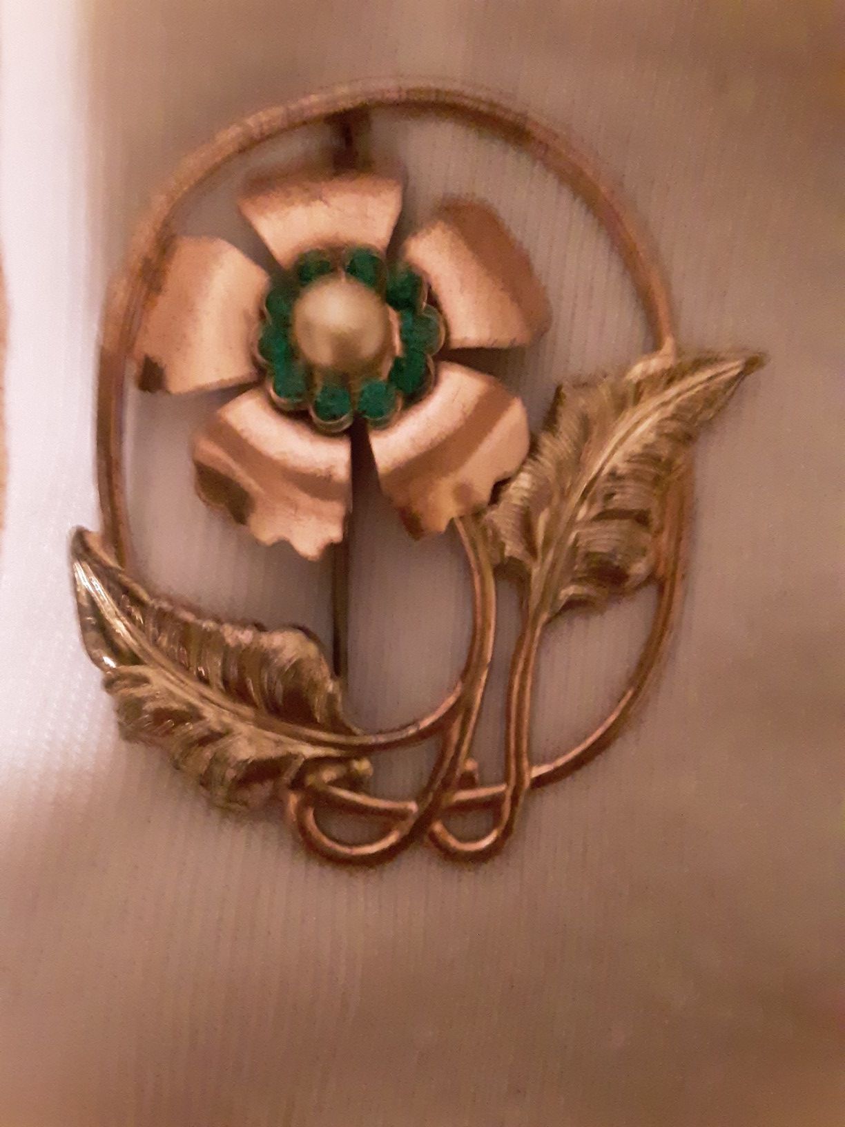 Antique clover brooch