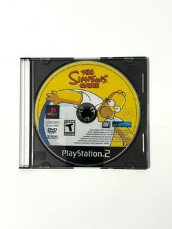 The Simpsons Game (Sony PlayStation 2 PS2, 2007) Disc Only - Tested- Black Label