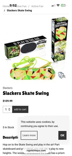 Skateboard swing giftable in box never opened perfect NEW SKATESWING
