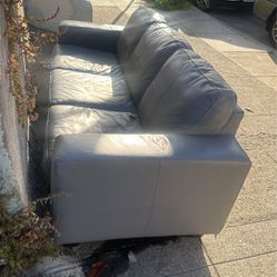 Free Gray leather couch