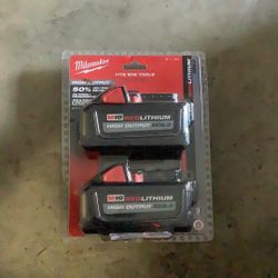 Milwaukee M18 6.0ah 2 Pack High Output Batteries 