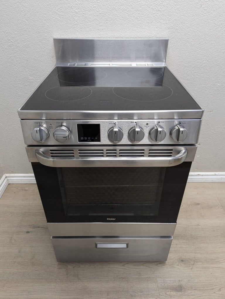 24" Haier SS Glass Top Electric Stove