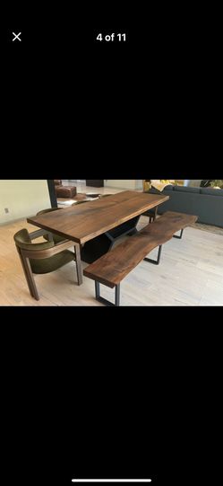 Kitchen Dining Table, Epoxy, Wood, Resin Furniture