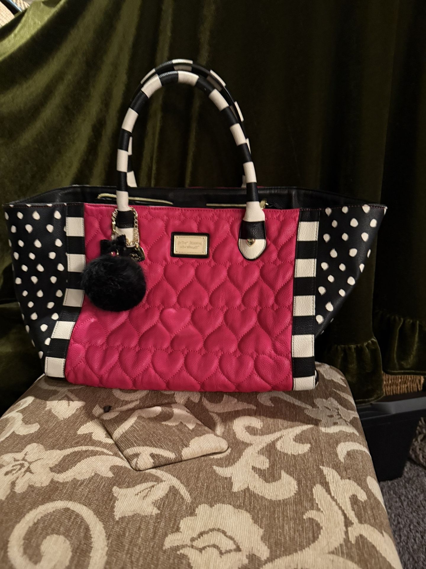 Betsy Johnson Tote And Wristlet