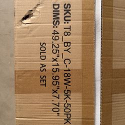 Sunco T8 LED Tube, 4ft, Clear, Bypass, Type B, 18W, Single/Double Ended, 2200 Lumens