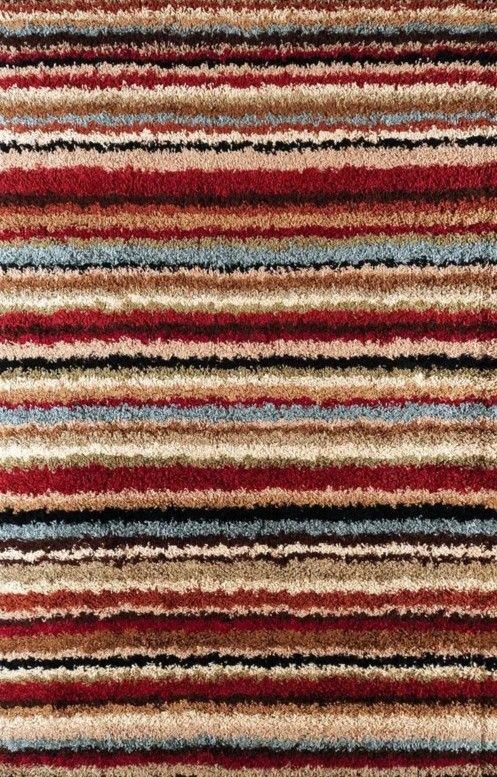 Surya Multicolor Stripe Area Rug 8x11 ft rug 100% Olefin/ polypropylene
